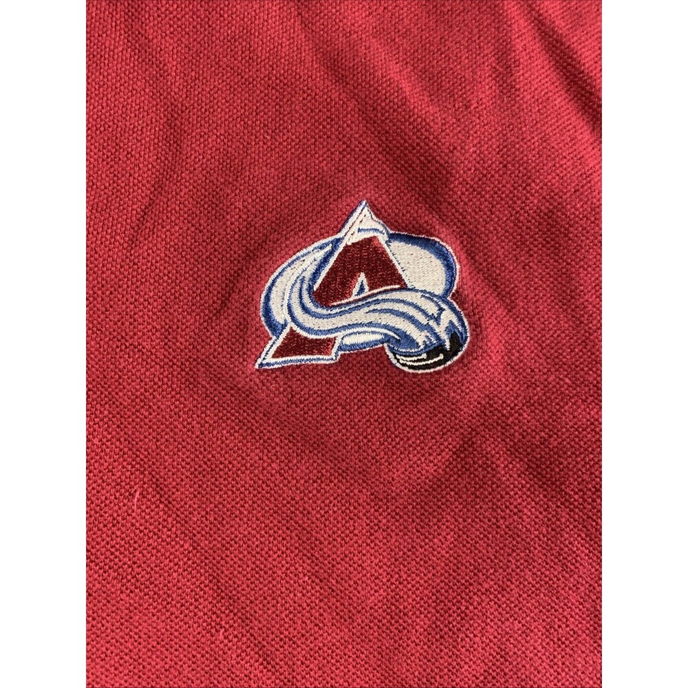 Mens Large NHL Team Apparel COLORADO AVALANCHE Polo Golf Shirt MAROON - Picture 2 of 9